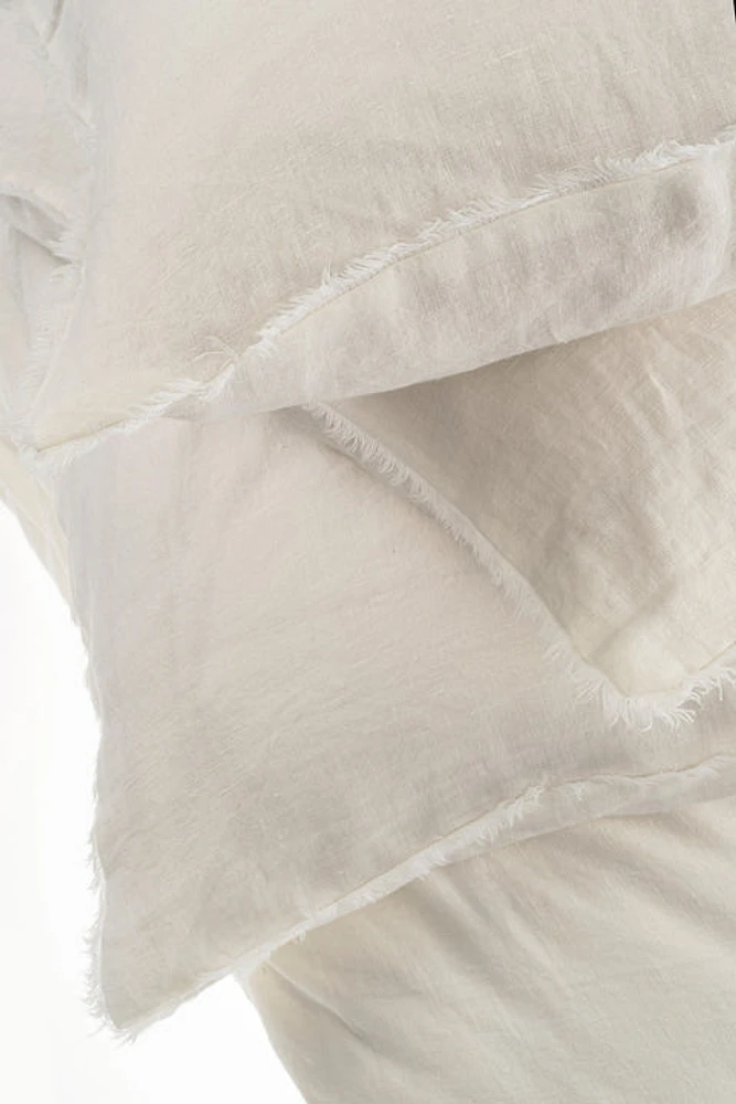 Lina Linen Duvet Set Ivory - Queen