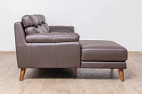 Farmi Genuine Leather Sectional - Brown