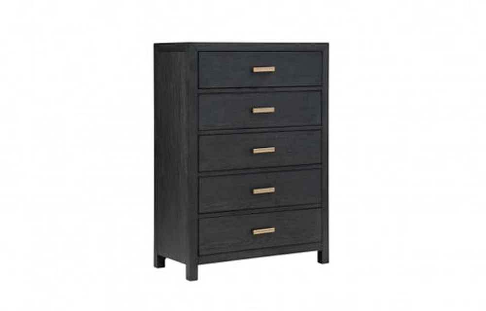 Fresno 36" 5-Drawer Chest -Charcoal