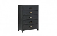 Fresno 36" 5-Drawer Chest -Charcoal