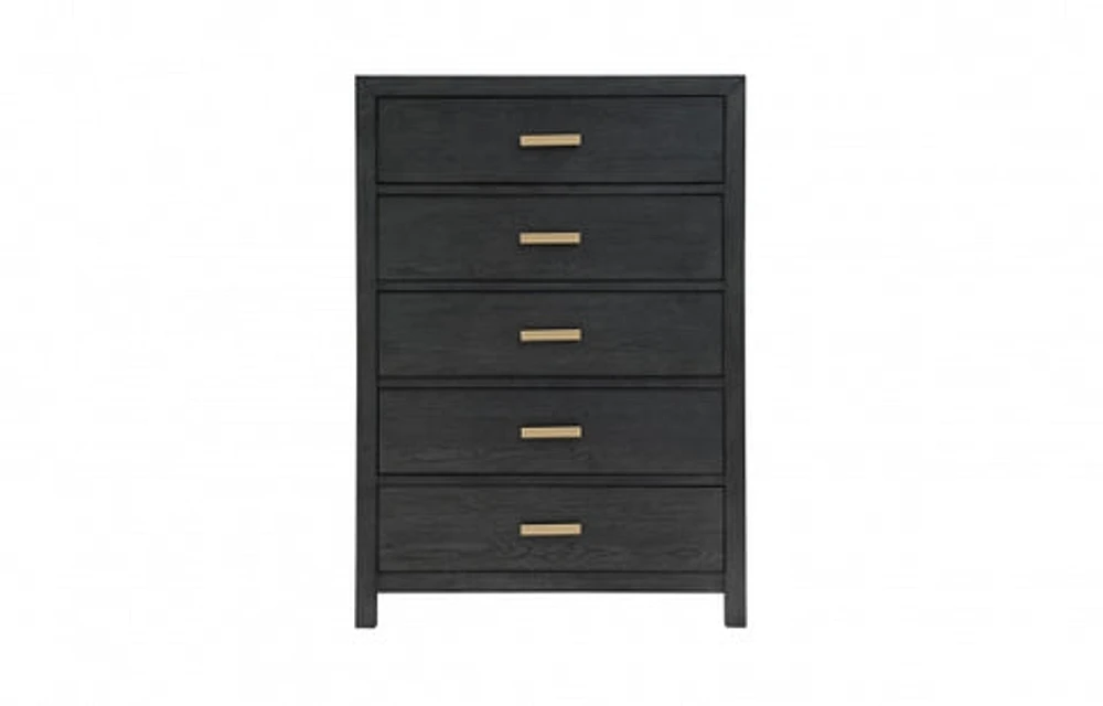 Fresno 36" 5-Drawer Chest -Charcoal