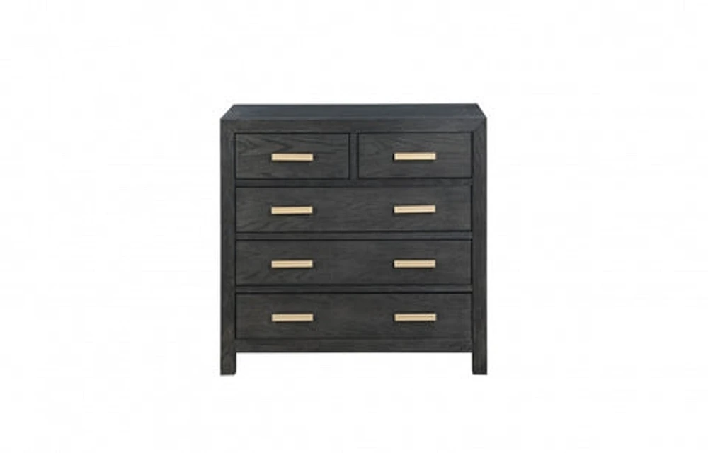 Fresno 36" 5-Drawer Bachelor'S Chest -Charcoal