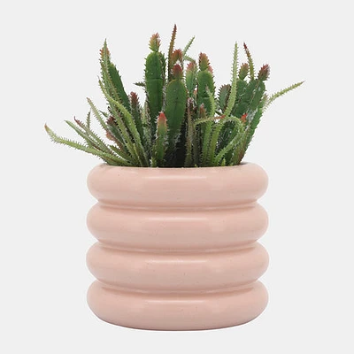 8" Bibendum Planter - Dusty Rose