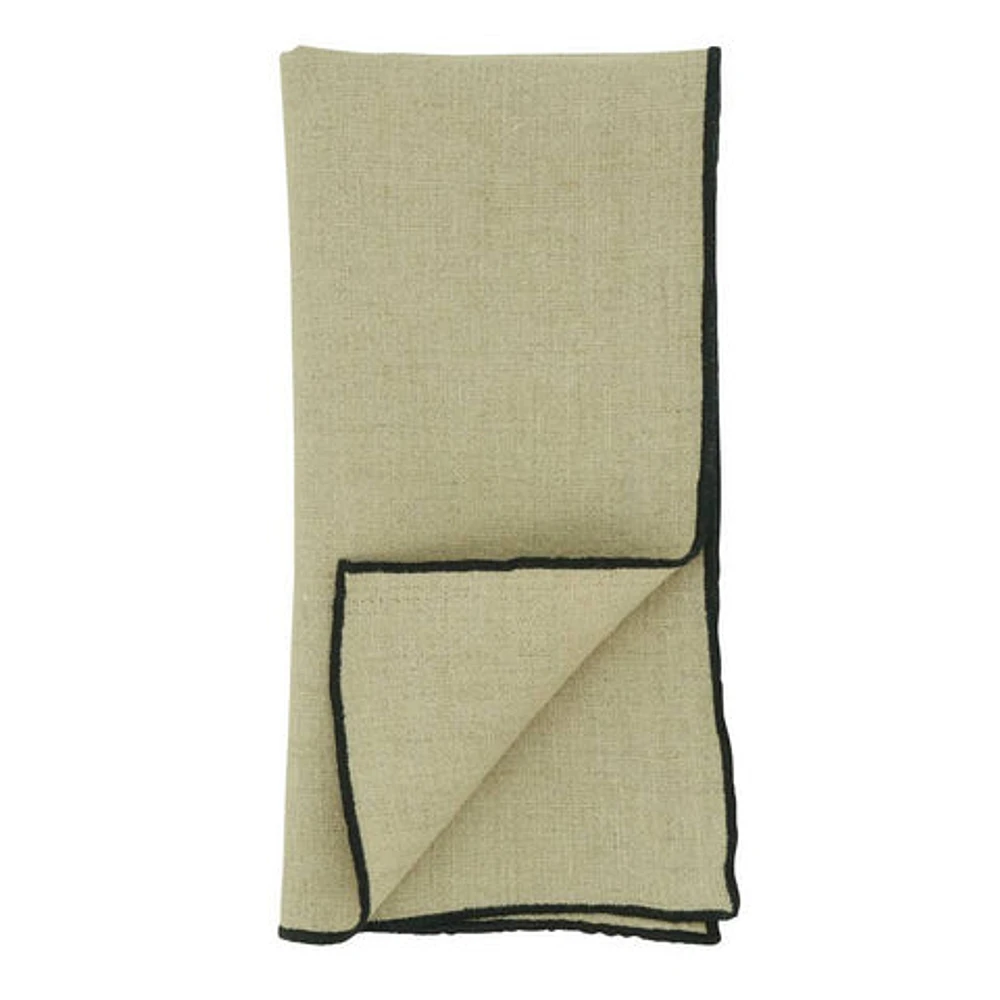 Stonewashed Stitch Border Table Napkins (Set of 4)