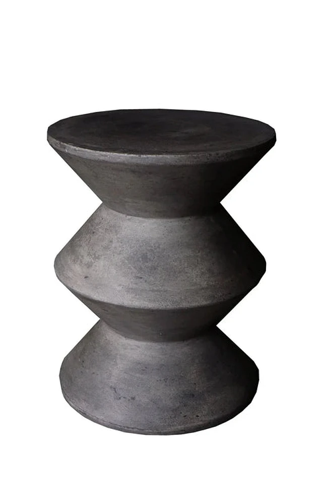 Concrete Inverted Side Table - White
