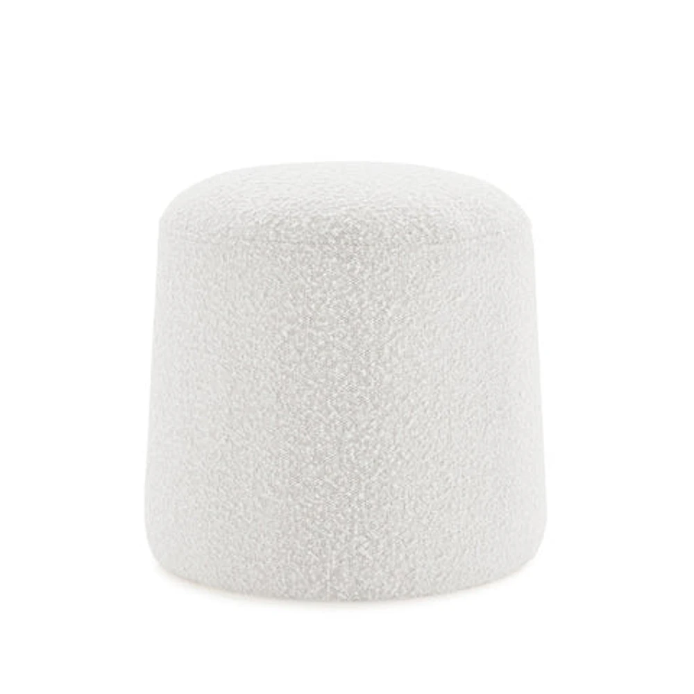 Audo Stool - White Boucle