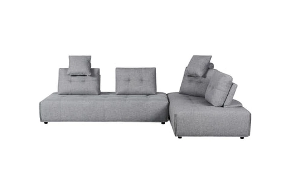 Odilon Upholstered Sectional Sofa with Adjustable Backrests and Headre