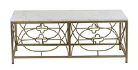 FLOOR MODEL Catherine Coffee Table Gold with Marble top