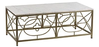 FLOOR MODEL Catherine Coffee Table Gold with Marble top