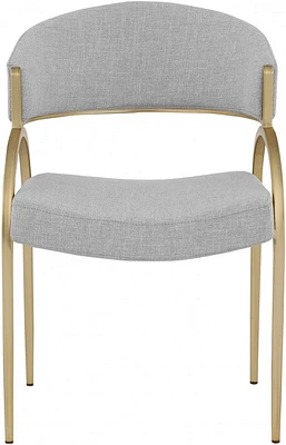 FLOOR MODEL Monet Gold Linen Textured Dining Chair - Grey