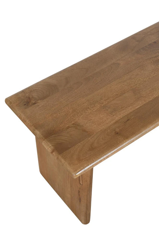 Burke Solid Wood Slab Bench