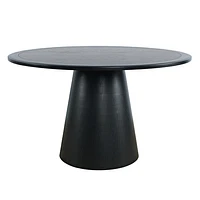 Nash 50" Round Dining Table Black