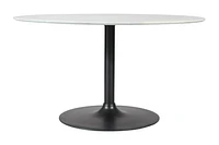 Rowan 42" Round Marble Pedestal Dining Table