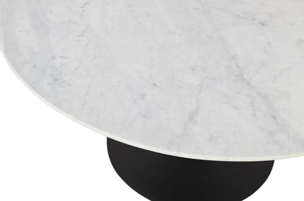 Rowan 42" Round Marble Pedestal Dining Table