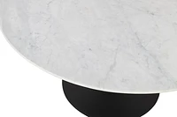 Rowan 42" Round Marble Pedestal Dining Table