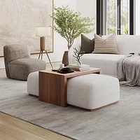 Hudson Sliding Ottoman w Caster Wheels and Table Top