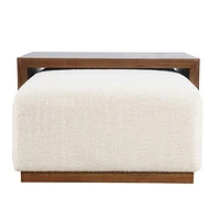 Hudson Sliding Ottoman w Caster Wheels and Table Top