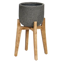 Patio Round Standing Pot - Natural Stone
