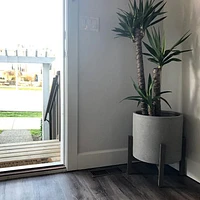 Patio Round Standing Pot - Natural Stone