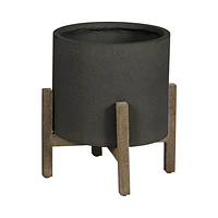 Patio Round Standing Pot - Natural Stone