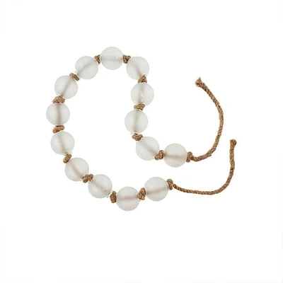 Beach Glass Beads, White