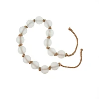 Beach Glass Beads, White