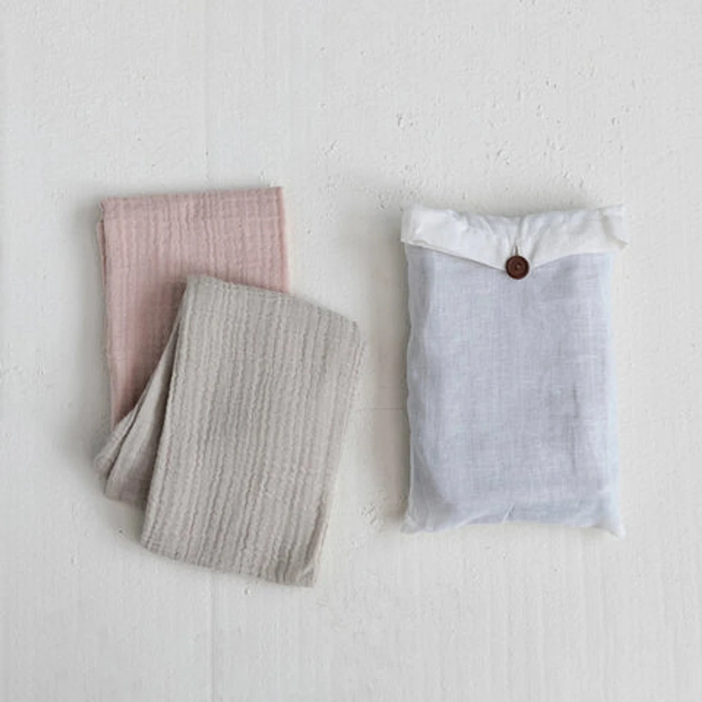 Cotton Double Cloth Tea Towels - Set of 2 in Bag