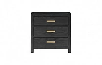 Fresno 28" 3-Drawer Nightstand -Charcoal