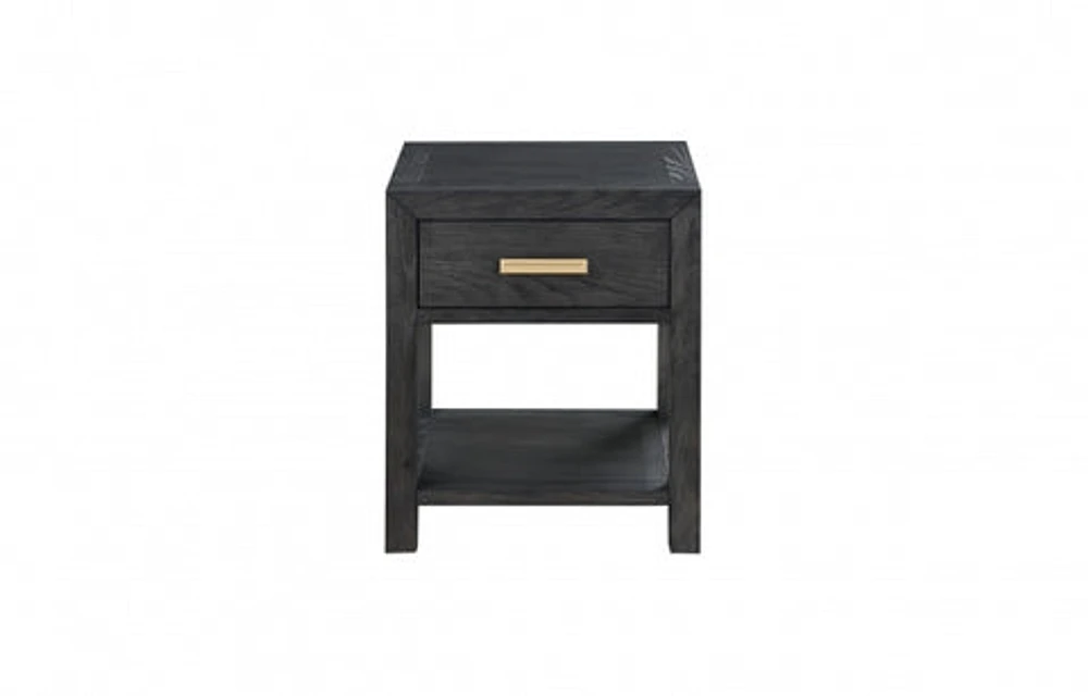 Fresno 20" 1-Drawer Nightstand -Charcoal