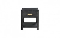 Fresno 20" 1-Drawer Nightstand -Charcoal