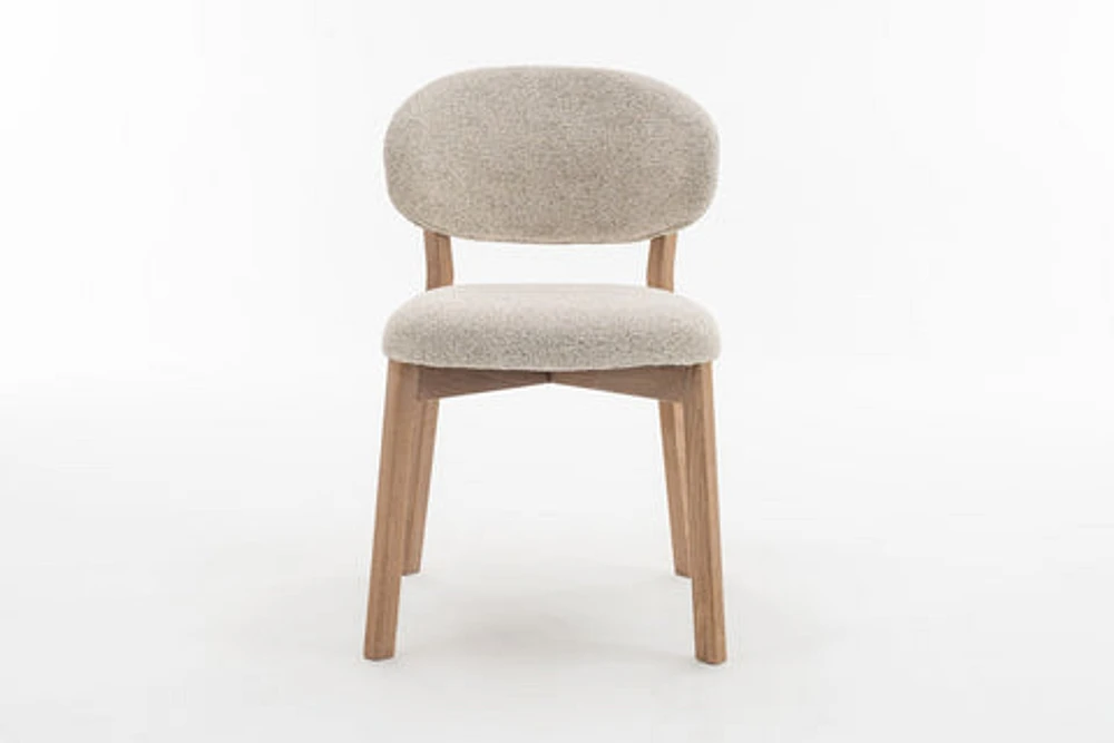 Milena Natural Oak Dining Chair - Beige