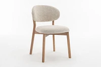 Milena Natural Oak Dining Chair - Beige