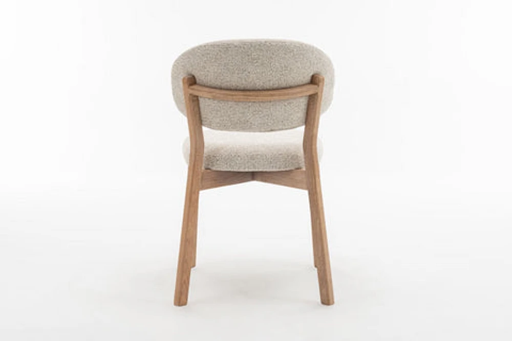 Milena Natural Oak Dining Chair - Beige