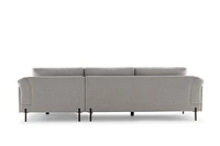 Luxurious Modo Sectional with 3 Seater & Right Chaise in Beige