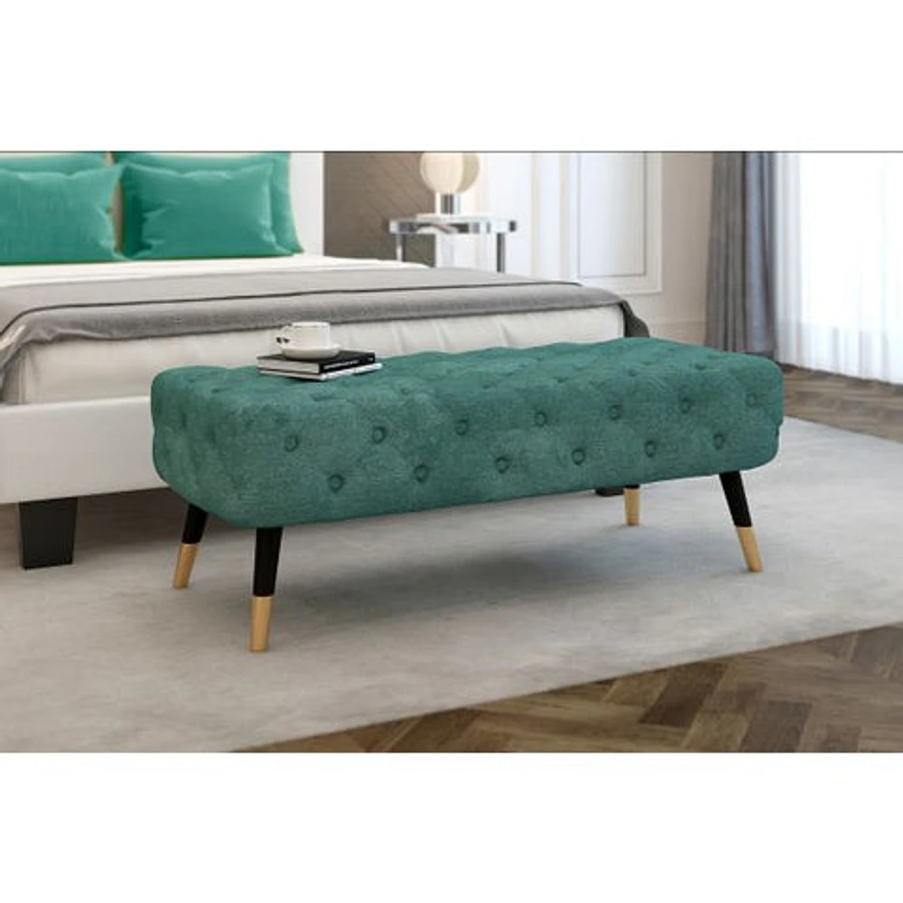 FLOOR MODEL Meryl Bench in Aqua