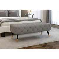 FLOOR MODEL Meryl Bench in Grey