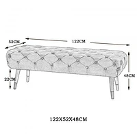 FLOOR MODEL Meryl Bench in Grey