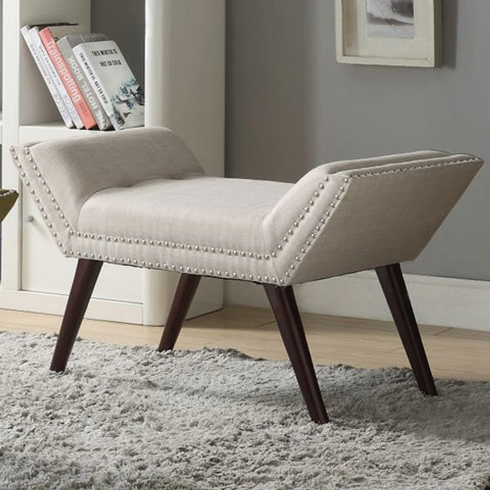 FLOOR MODEL Lana Bench in Beige