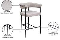 KOPLE COUNTER STOOL- TAUPE