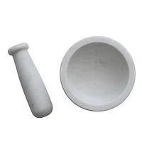 Marble Mortar & Pestle, White - Set of 2