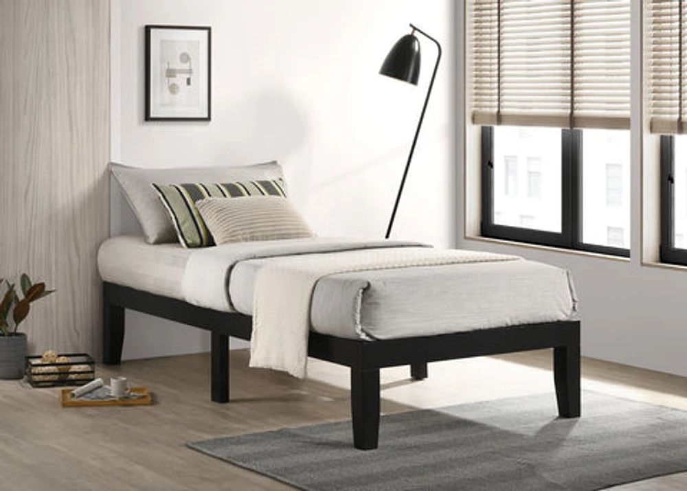 LOCHLAN TWIN PLATFORM BED FRAME - BLACK