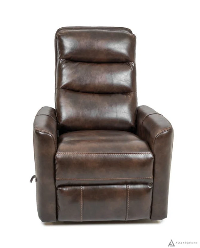 FLOOR MODEL Murphy Leather Gel Manual Reclining Chair - Dark Grey