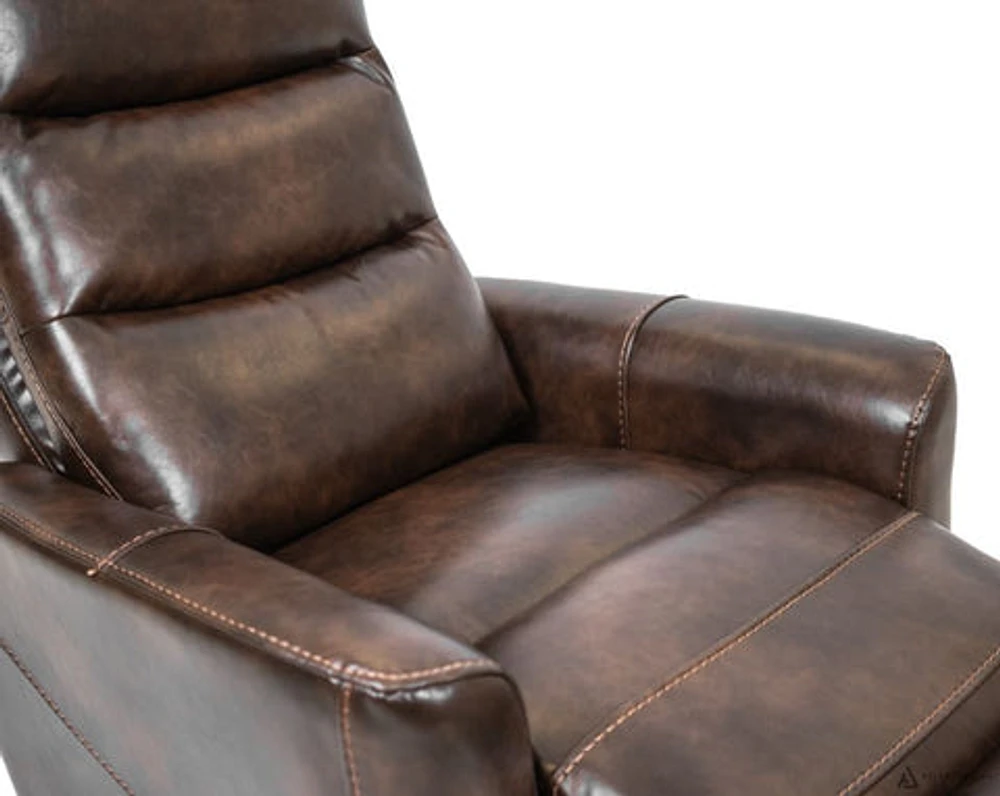 FLOOR MODEL Murphy Leather Gel Manual Reclining Chair - Dark Grey