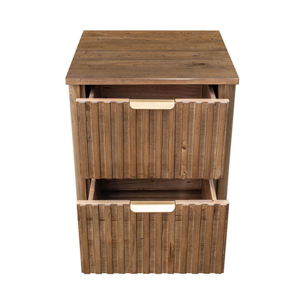 Britanica 2 Drawer Nightstand