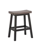 Stilla Solid Wood Saddle Counter Stool