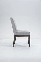 Jia Side Dining Chair with Wooden Legs - Dark Grey