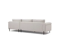 Luxurious Modo Sectional with 3 Seater & Right Chaise in Beige