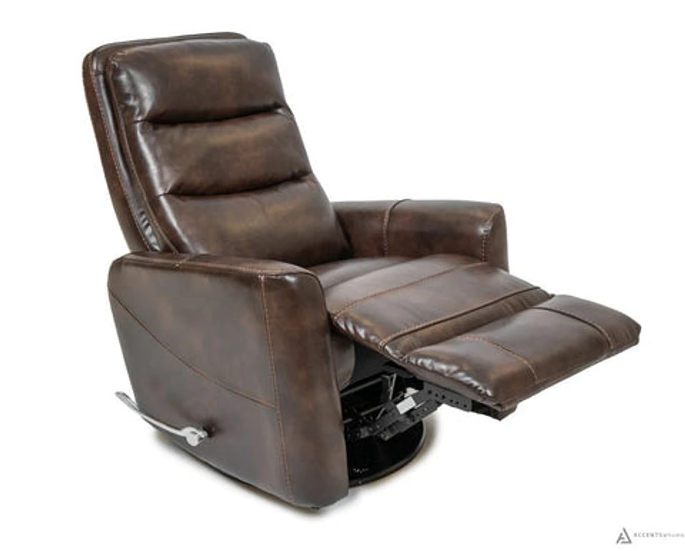 FLOOR MODEL Murphy Leather Gel Manual Reclining Chair - Dark Grey