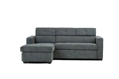 Randall Sleeper Sectional - Fabric - Ramy Charcoal - Greater Vancouver Furniture