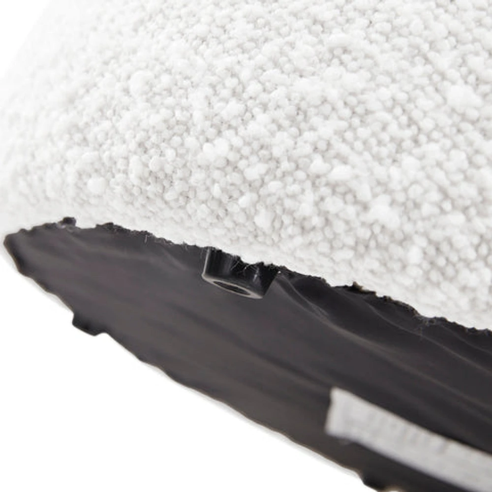 Audo Stool - White Boucle